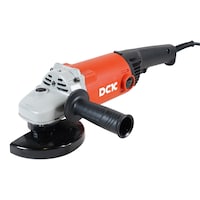 DCK Professional Electric Angle Grinder with Handle, 1200W, Red & Black