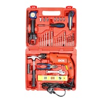 Picture of DCK Professional Electric Impact Drill Kit, 500W, Red & Black