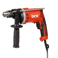 DCK Professional Electric Impact Drill with Handle, 710W, Red & Black