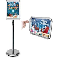 Picture of A-4 Sign Holder Floor Stand, Sliver