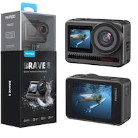 Akaso Brave 8 Waterproof Action Camera, 4K, 48MP, Black