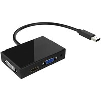 USB 3.0 To DVI/VGA Monitor Adapter, Black