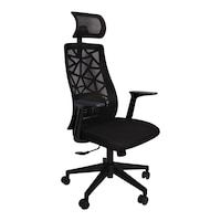 Picture of AM High Back Office Chair with Adjustable Height, Black, OC-23C