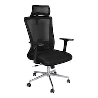 AM High Back Office Chair with Adjustable Height, Black, OC-31C