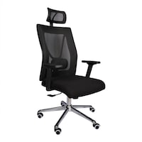 Picture of AM High Back Office Chair with Adjustable Height, Black, MH-875
