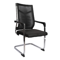 AM Mesh Design Visitors Chair, Black, 8008