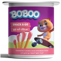 Picture of Bobo Snack & Go Strawberry Flavour Cream with Bread Sticks, 30g - Carton of 12