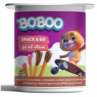 Bobo Snack & Go DOU Milk Chocolate & Strawberry Flovour Bread Sticks, 30g - Carton of 12