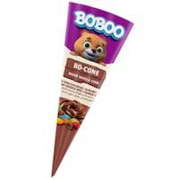Bobo Vanilla Wafer Filled Hazelnut Chocolate & Coated Smarties Cone, 30g - Carton of 6