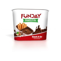 Funday Fun Snack & Go Hazelnut Chocolate & Sticks Dipping, 40g - Carton of 12