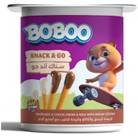 Picture of Bobo Snack & Go DOU Milk Chocolate & White Chocolate with Bread Sticks, 30g - Carton of 12