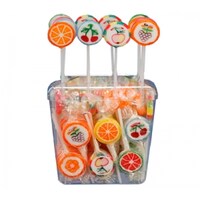 Astra Mixed Fruits Lollipops, 8g - Carton of 6 Boxes