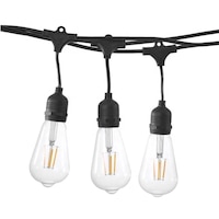 Next Life Outdoor String Lights with St64 Bulb for Garden, 20 Bulb, 33ft