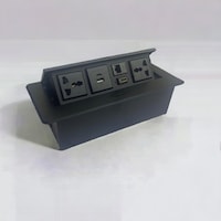 Next Life Dual Usb Table Pop Up Socket for Office, 250V 16A, Black