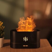 Next Life Premium Quality Flame Effect Humidifier, 180ml, Black