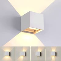 Next Life Modern Up & Down Wall Light Lamp, White