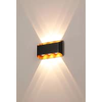 Picture of Next Life Modern Up & Down LED Wall Lamp with 3 Lights Design, Black Gold