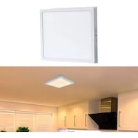 Next Life Square LED Panel Ceiling Light, Warm White, 30 Watt