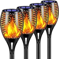 Next Life 2nd Version Flickering Flame Solar Lights - Pack of 4