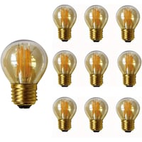Next Life Warm White Vintage LED Edison Bulb, 4W, 400LM, Golden Glass, G45 - Pack of 10