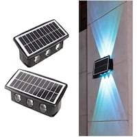 Picture of Next Life 6 LED Solar Up Down Wall Light, Multi Color - Pack of 2
