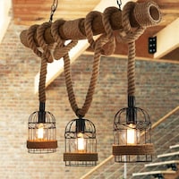 Picture of Next Life Industrial Birdcage Island Light, 3 Lights
