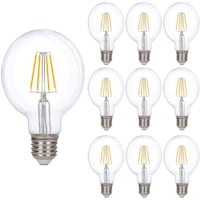 Next Life Warm White Vintage LED Edison Bulb, 4W, 400LM, Clear Glass, G125 - Pack of 10