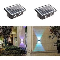 Picture of Next Life 4 LED Solar Up Down Wall Light, Multi Color - Pack of 2