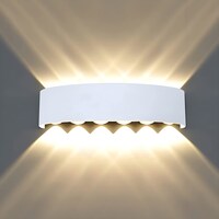 Picture of Next Life Modern Outdoor Wall Sconce Light, White, 12LED