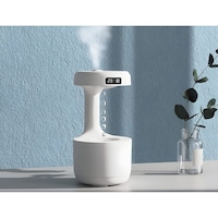 Next Life Anti-Gravity Water Droplet Humidifier for Home, White
