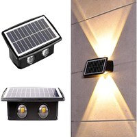 Picture of Next Life 4 LED Solar Up Down Wall Light, Warm Light - Pack of 2
