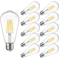 Picture of Next Life Warm White Vintage LED Edison Bulb, 4W, 400LM, Clear Glass, ST64 - Pack of 10