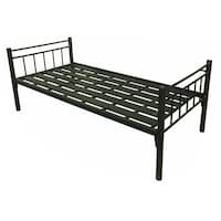 Al Mubarak Steel Single Bed, BS-1, Black