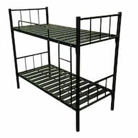 Al Mubarak Steel Dual Bunk Bed with Ladder, HPT-2, Black