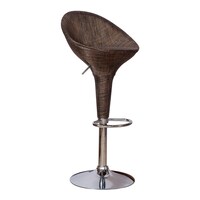 Al Mubarak Pvc Wheat Design Bar Chair, Brown