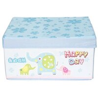 Picture of Al Mubarak Happy Day Elephant Print Storage Box, Blue