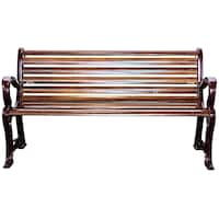 Glab Luxury Metal Frame with Fiberglass 3 Seater Outdoor Bench, 150cm