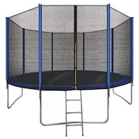 Picture of Galb Outdoor Trampoline, 8ft, Black & Blue