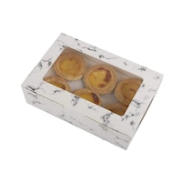 Picture of Fufu 6 Cavities Kraft Paper Cupcake Box, Marble, Set of 12