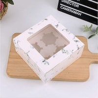 Picture of Fufu 4 Cavities Kraft Paper Cupcake Box, Marble, Set of 12