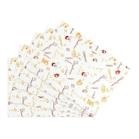 Fufu Pastry Pattern Disposable Sandwich Paper, Pack of 100