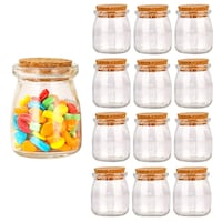 Picture of Fufu Mini Glass Bottle with Cork Stoppers, 100ml, Set of 12