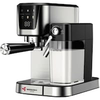 Mebashi Espresso Coffee Machine with Milk Tank, ME-ECM2502, 1.2L, Black Steel