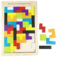 Picture of Wooden Tetris Brain Teasers Puzzle Toy