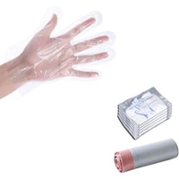 Picture of AllMart Vinyl Disposable Latex Free Powder Gloves, Clear - Set of 500