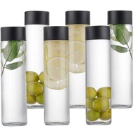 Picture of Fufu Reusable Glass Juice Bottles, 400ml, Pack of 6