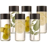 Picture of Fufu Reusable Glass Bottles with Lids, 300ml, Pack of 6