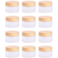 Fufu Glass Cosmetic Containers with Lids, 30g, Pack of 12