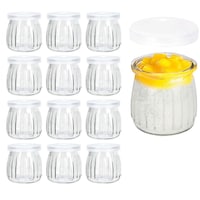 Fufu Glass Jars with PE Lids, 198g, Pack of 12
