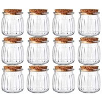 Picture of Fufu Glass Jars with Cork Cover, 198g, Pack of 12